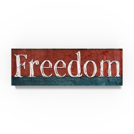 Lightboxjournal 'American Freedom' Canvas Art,6x19